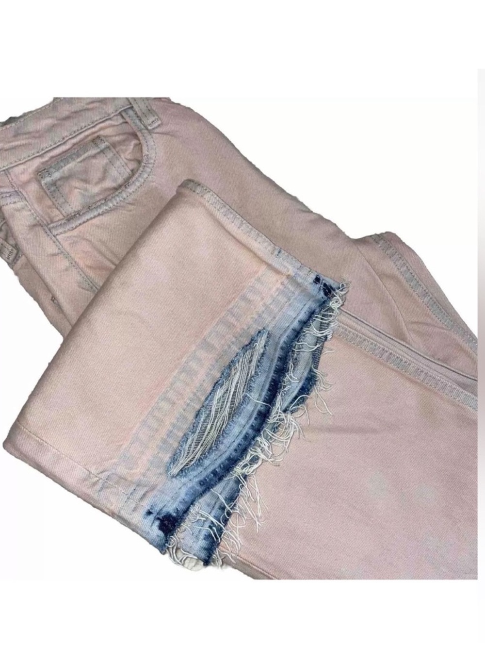 Zara Pastel Pink High-Rise Wide-Leg Jeans - Picture 4 of 9